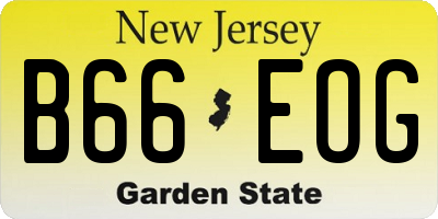 NJ license plate B66EOG