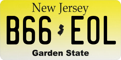 NJ license plate B66EOL