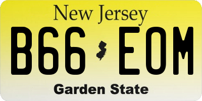 NJ license plate B66EOM