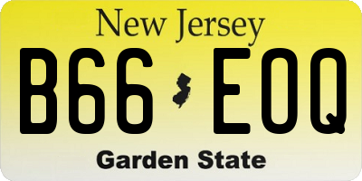 NJ license plate B66EOQ