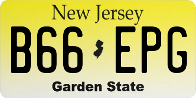 NJ license plate B66EPG