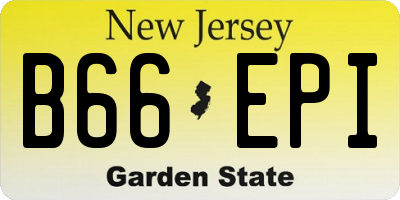 NJ license plate B66EPI