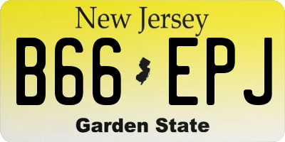 NJ license plate B66EPJ