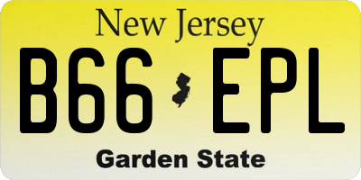 NJ license plate B66EPL