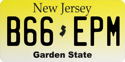 NJ license plate B66EPM
