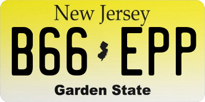 NJ license plate B66EPP