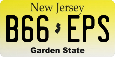 NJ license plate B66EPS