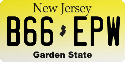 NJ license plate B66EPW