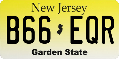 NJ license plate B66EQR