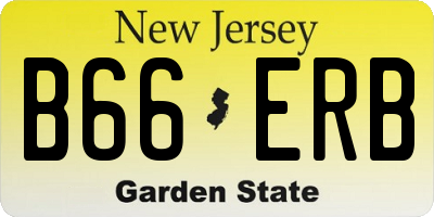 NJ license plate B66ERB