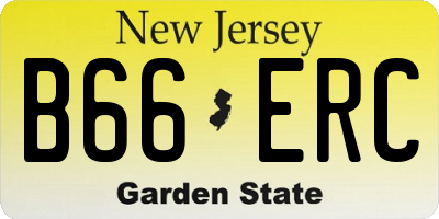 NJ license plate B66ERC