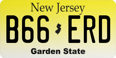 NJ license plate B66ERD