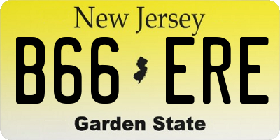 NJ license plate B66ERE