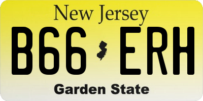 NJ license plate B66ERH
