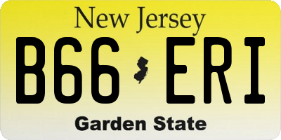 NJ license plate B66ERI