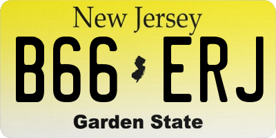 NJ license plate B66ERJ