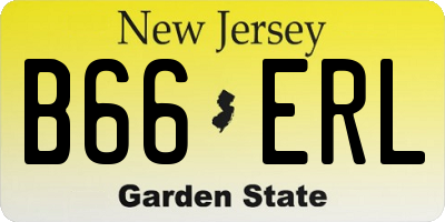 NJ license plate B66ERL