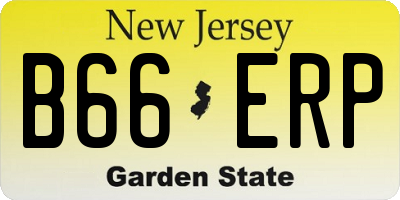 NJ license plate B66ERP