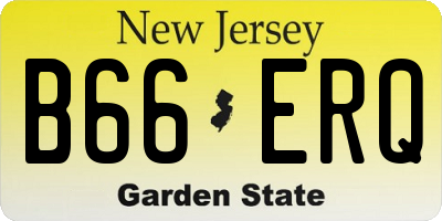 NJ license plate B66ERQ