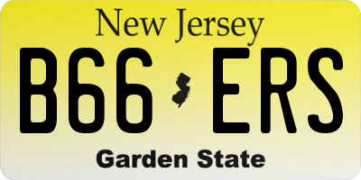 NJ license plate B66ERS