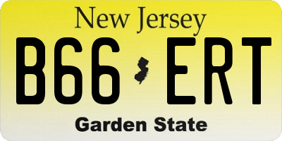 NJ license plate B66ERT