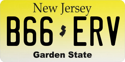 NJ license plate B66ERV