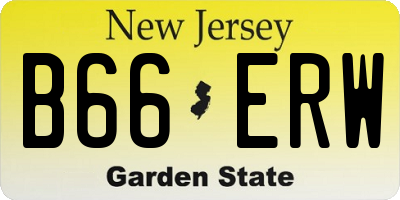 NJ license plate B66ERW