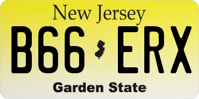 NJ license plate B66ERX