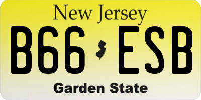 NJ license plate B66ESB
