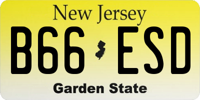 NJ license plate B66ESD