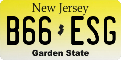 NJ license plate B66ESG