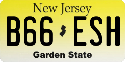 NJ license plate B66ESH