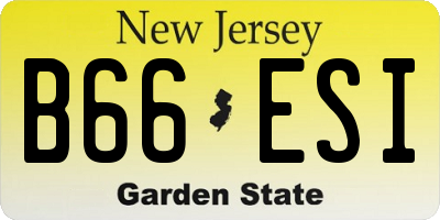 NJ license plate B66ESI