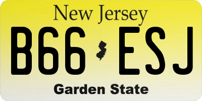 NJ license plate B66ESJ