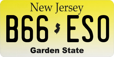 NJ license plate B66ESO