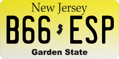 NJ license plate B66ESP