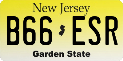NJ license plate B66ESR