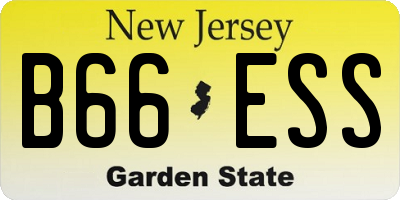 NJ license plate B66ESS