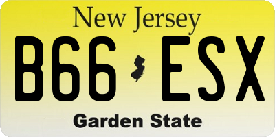 NJ license plate B66ESX