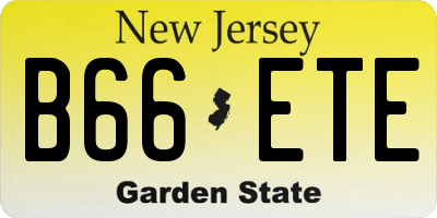 NJ license plate B66ETE