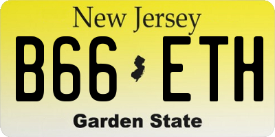 NJ license plate B66ETH