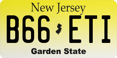 NJ license plate B66ETI