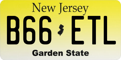 NJ license plate B66ETL
