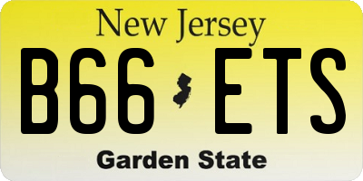 NJ license plate B66ETS