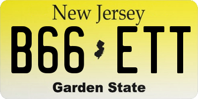 NJ license plate B66ETT
