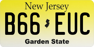 NJ license plate B66EUC