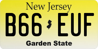 NJ license plate B66EUF