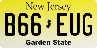 NJ license plate B66EUG