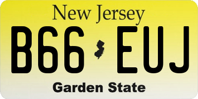 NJ license plate B66EUJ
