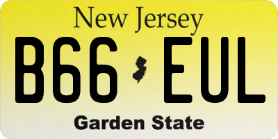 NJ license plate B66EUL